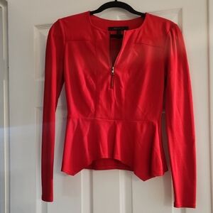 BCBGMaxAzria Scarlet Peplum Blouse
